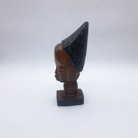 African Wooden Bust of Woman -Tikar - Picture 4 of 11